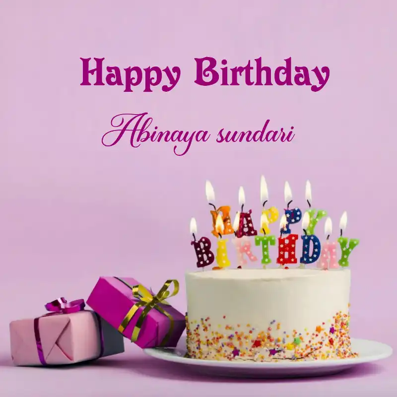 Happy Birthday Abinaya sundari Cake Gifts Card